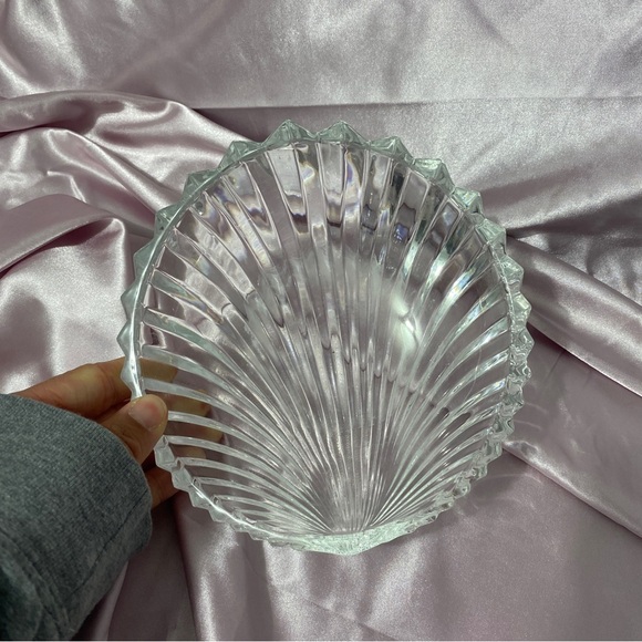 VILLEROY AND BOCH CRYSTAL SHELL JEWELRY TRINKET DISH BOWL - Picture 1 of 4
